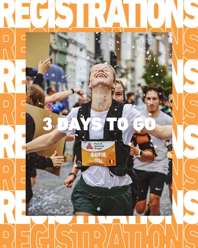 POV: when you realise it's only three days until you can register for the Antwerp Marathon 2025! 🎉
