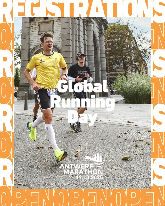 Apart from the Antwerp Marathon, Half Marathon or 10K on 19 October, if there's another favourite day in the year to run, it's today. 😏 #GlobalRunningDay #AntwerpMarathon